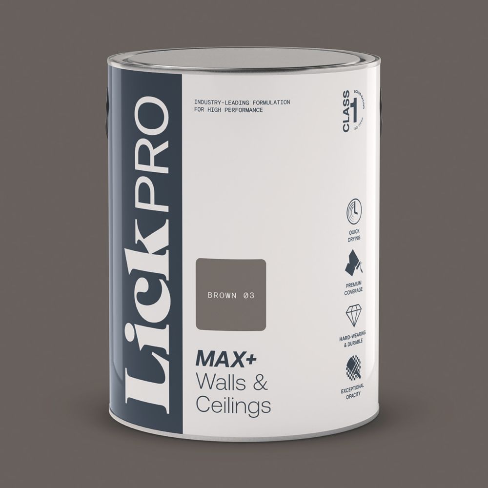 Image of LickPro Eggshell Brown 03 Emulsion Paint 5Ltr 