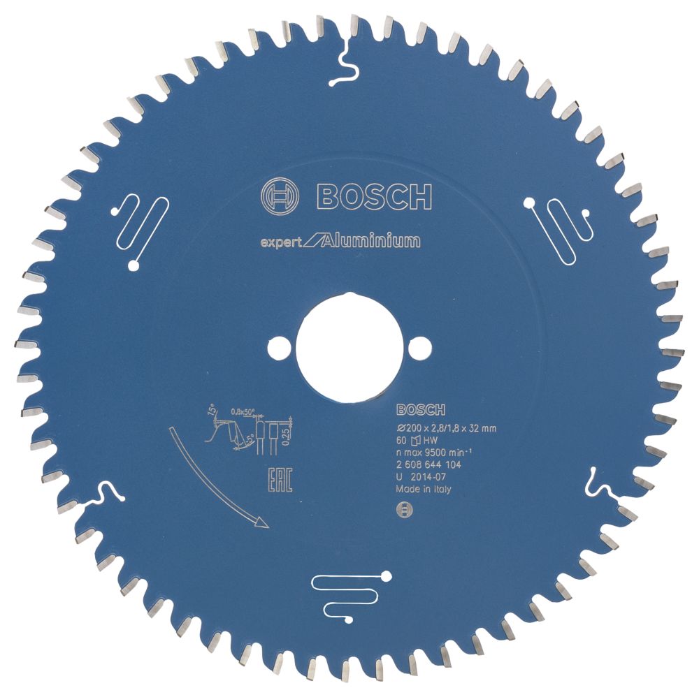Image of Bosch Expert Aluminium Circular Saw Blade 200mm x 32mm 60T 