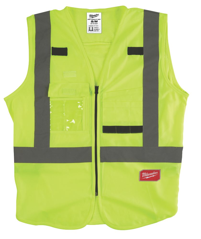 Image of Milwaukee Hi-Vis Vest Yellow Small / Medium 38" Chest 