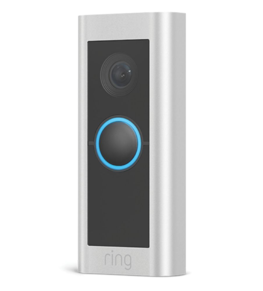 Image of Ring Pro 2 Wired Plug-In Smart Video Doorbell Satin Nickel 