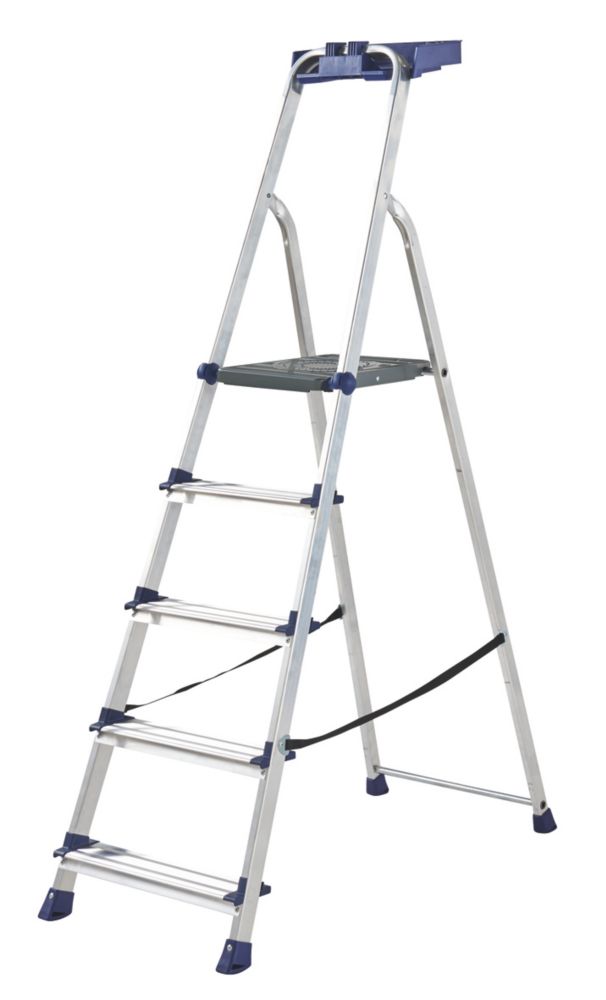 Image of Werner Aluminium 5-Treads Platform Stepladder 1.03m 