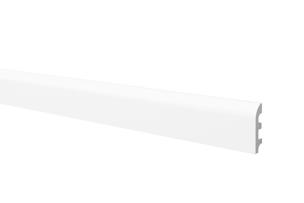 Image of Rounded Skirting Board White 2.4m x 100mm x 20mm 6 Pack 