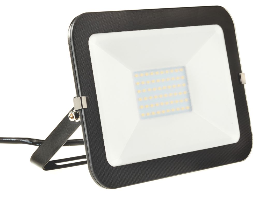 Image of Brackenheath iSpot Outdoor LED Slimline Floodlight Black 50W 4500lm 