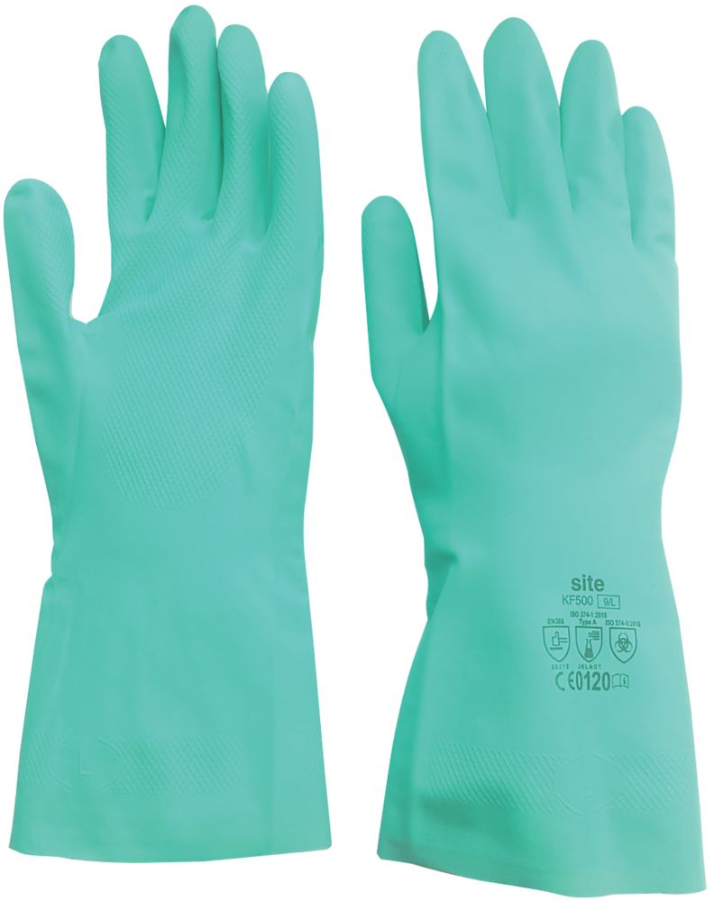 Image of Site KF500 Chemical-Resistant Gauntlets Green Large 