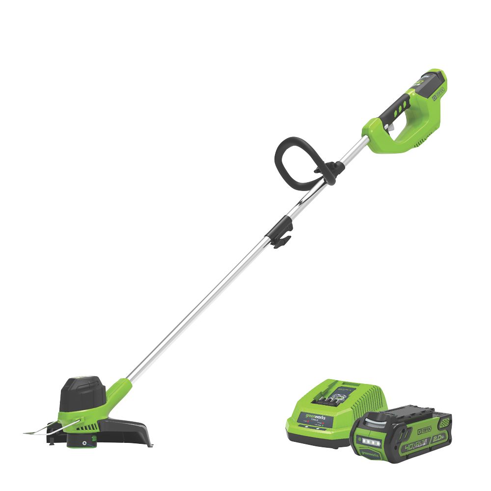 Image of Greenworks GWG40LTK2 40V 1 x 2.0Ah Li-Ion Cordless Line Trimmer 