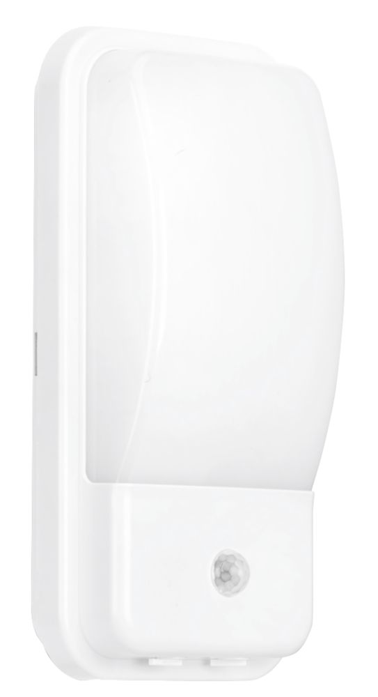 Image of Enlite UtiliteX Outdoor Rectangular LED Security Bulkhead With PIR Sensor White 10W 880lm 