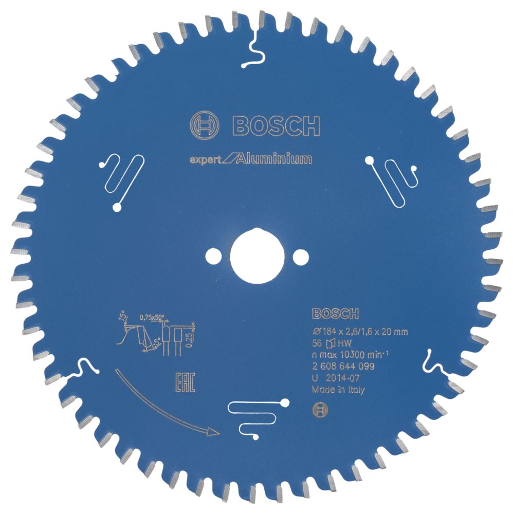 Image of Bosch Expert Aluminium Circular Saw Blade 184mm x 20mm 56T 