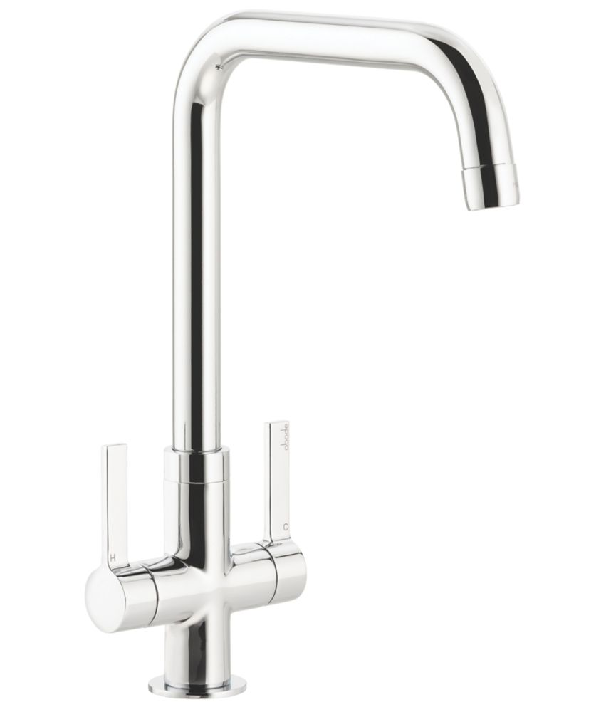 Image of Abode Pico Quad Dual-Lever Mono Mixer Kitchen Tap Chrome 
