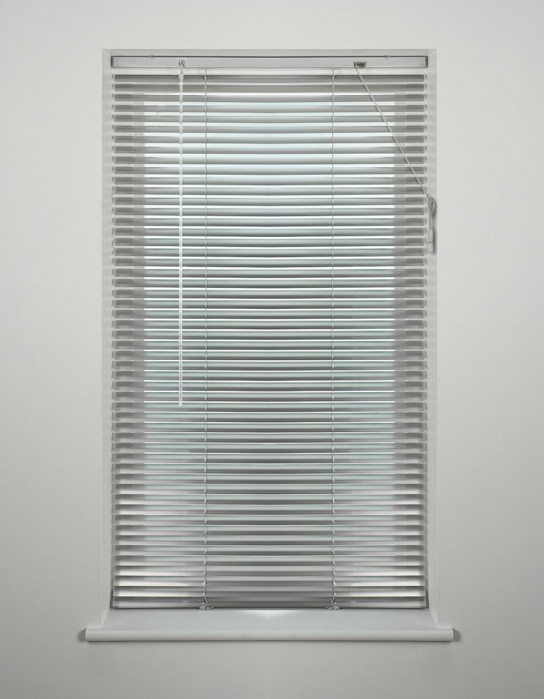 Image of Universal Aluminium Venetian Non-Blackout Blind Silver 750mm x 2100mm Drop 