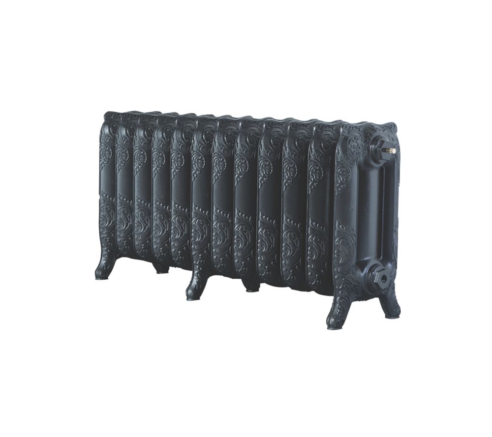 Image of Arroll Montmartre 3-Column Cast Iron Radiator 470mm x 994mm Pewter 3685BTU 