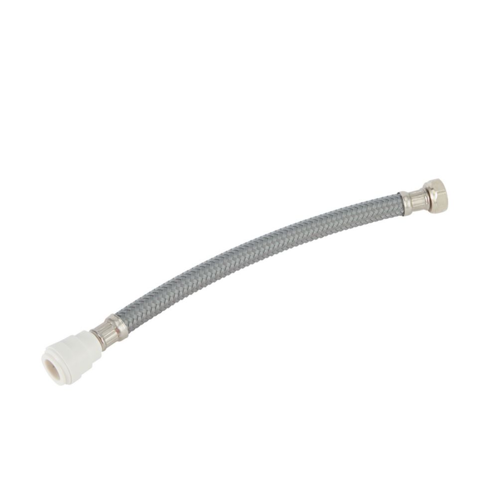 Image of Flomasta Push-Fit Straight Flexible Hose 15mm x 1/2" x 300mm 