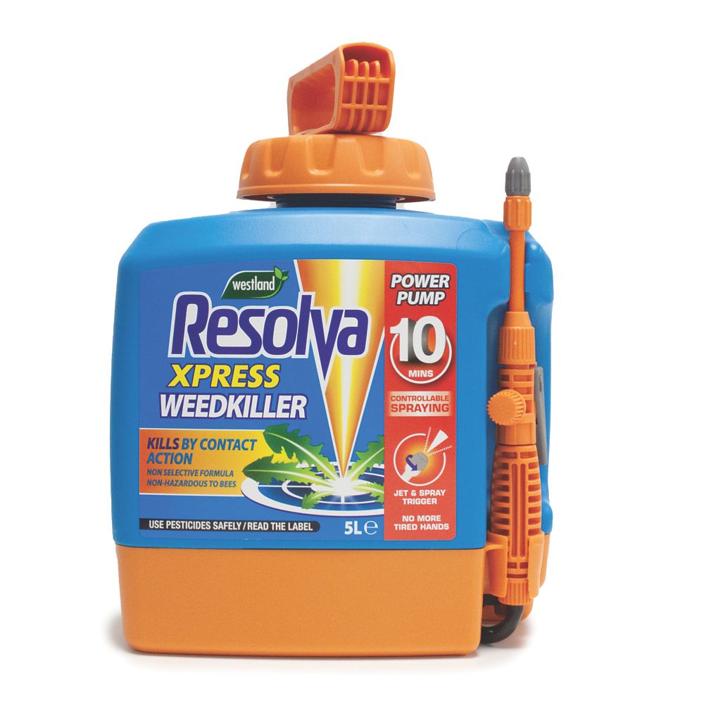 Image of Westland Resolva Xpress 24H Weedkiller Power Pump RTU 185mÂ² 5Ltr 