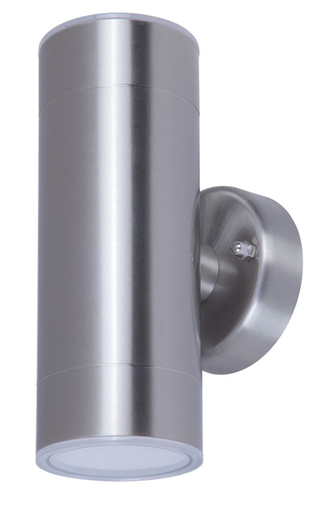 Image of LAP Outdoor LED Up & Down Wall Light Silver 8.6W 760lm 