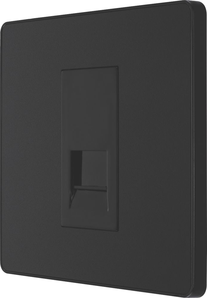 Image of British General Evolve Slave Telephone Socket Matt Black with Black Inserts 