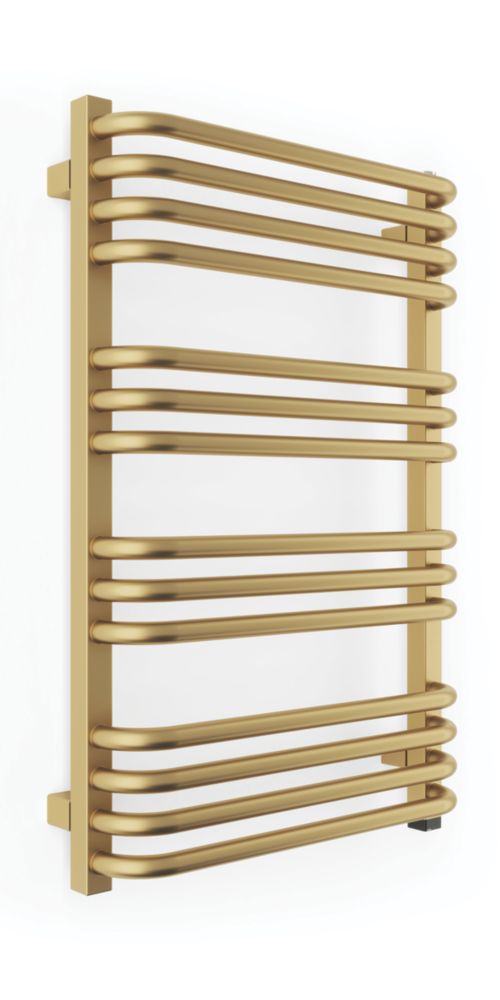 Image of Terma Alex One Electric Towel Rail 760mm x 500mm Brass 1364BTU 