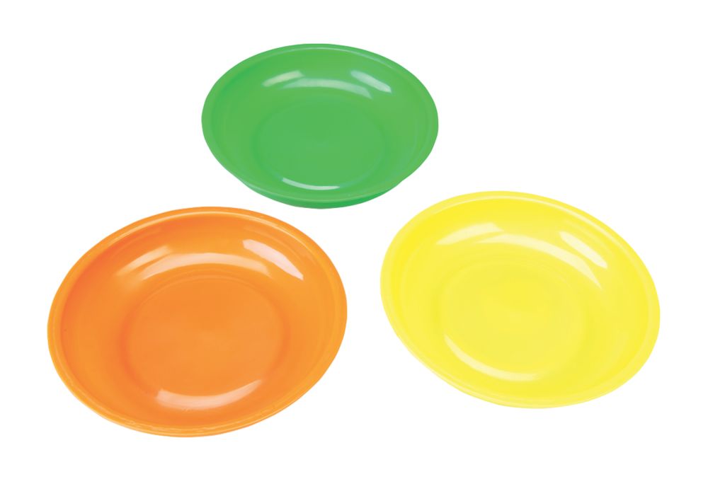 Image of Silverline Plastic Magnetic Hi-Vis Part Trays 150mm 3 Pack 