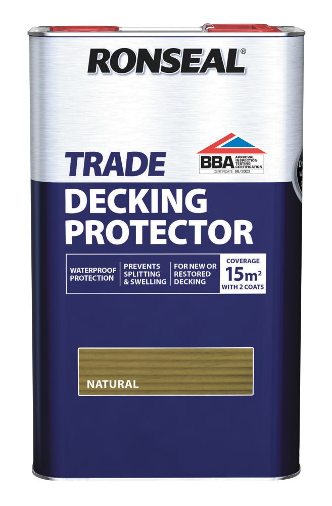 Image of Ronseal Trade Decking Protector Natural 5Ltr 