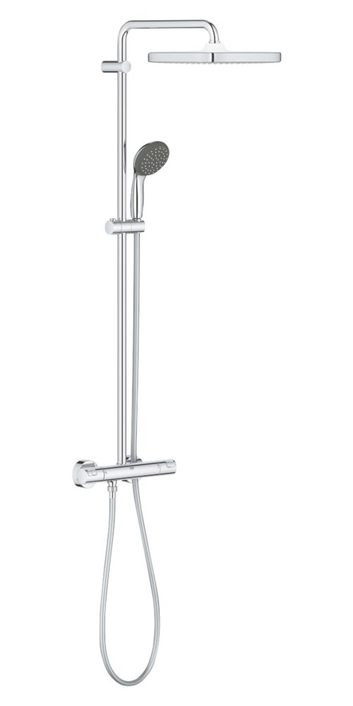 Image of Grohe Vitalio Start 250 Cube HP/Combi Flexible Exposed Chrome Thermostatic Mixer Shower 