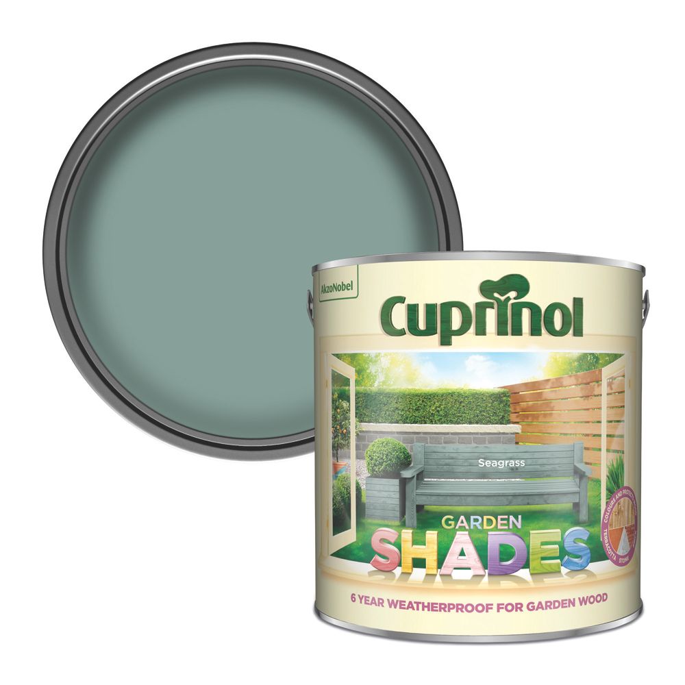 Image of Cuprinol Garden Shades Woodstain Matt Seagrass 2.5Ltr 