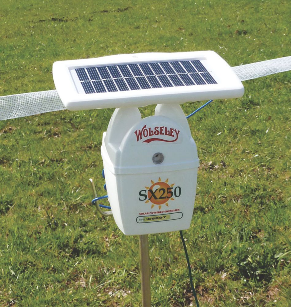 Image of Stockshop SX250 Solar-Powered Electric Fence Energiser Battery-Powered 