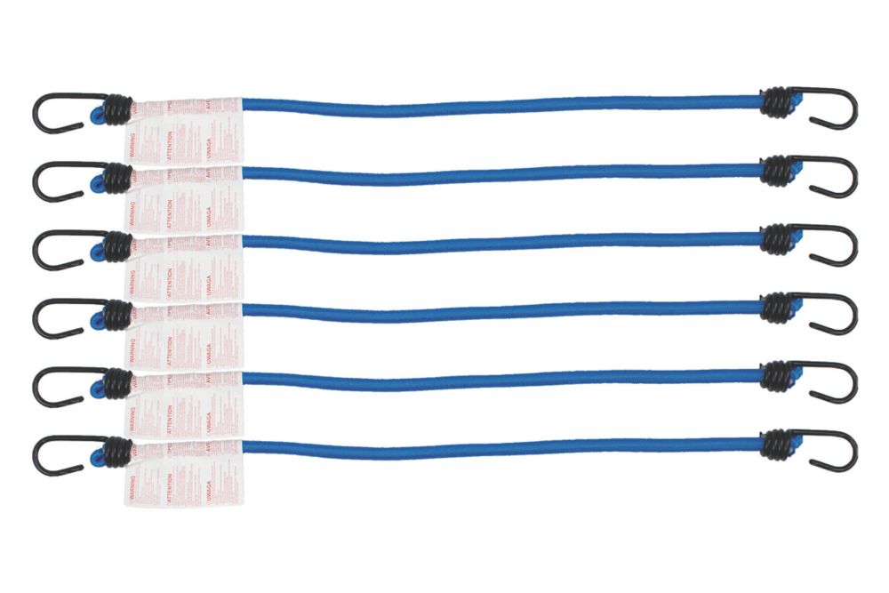 Image of Smith & Locke Bungee Cords 600mm x 10mm 6 Pack 