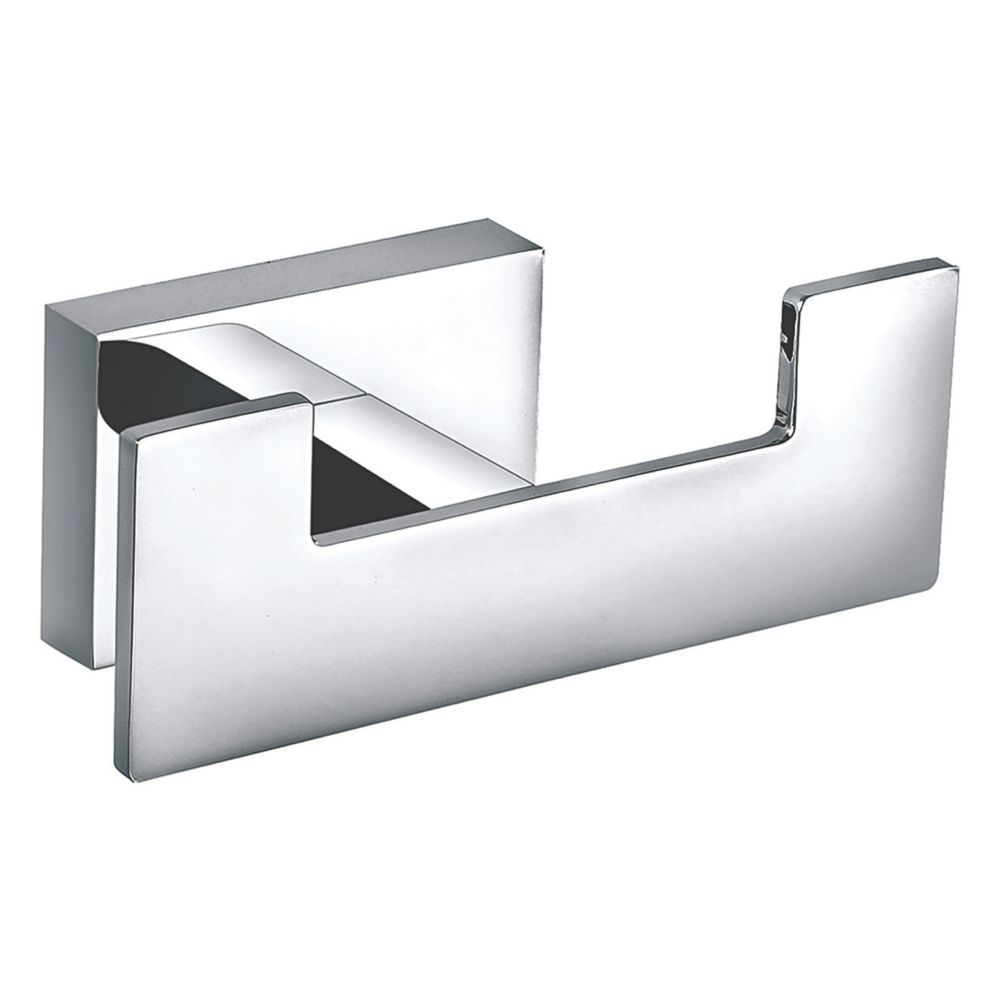 Image of Aqualux York Double Robe Hook Chrome 