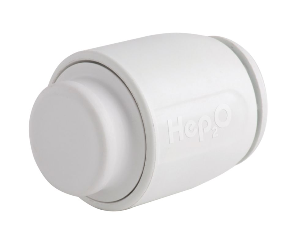 Image of Hep2O Plastic Push-Fit Stop Ends 22mm 10 Pack 