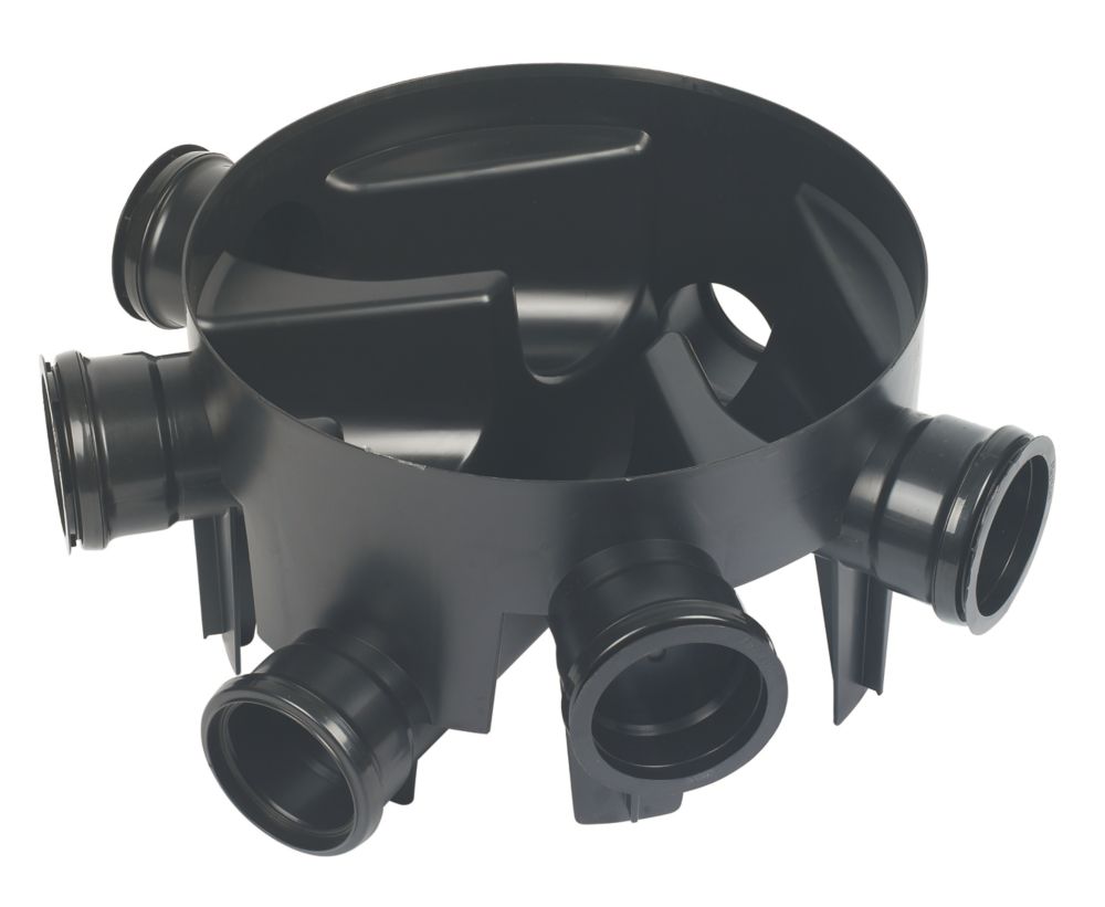 Image of FloPlast Push-Fit 5-Inlet Fixed Inspection Chamber Base 450mm 