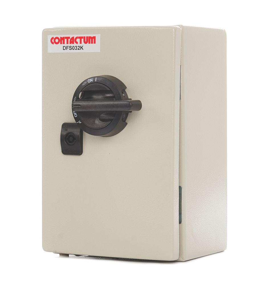 Image of Contactum DFS032K 32A 3P+N+E Fused 3-Phase Enclosed Switch Fuse 