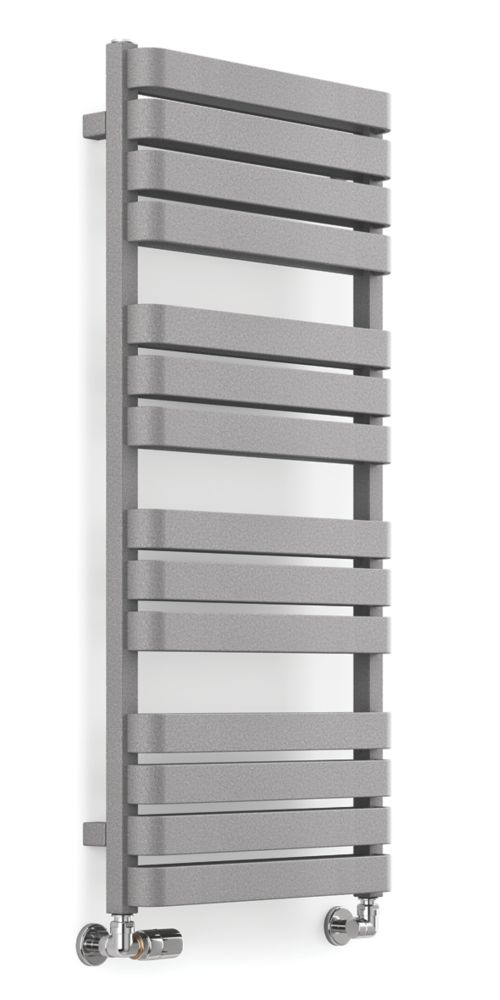 Image of Terma Warp T Bold Designer Towel Rail 1110mm x 500mm Grey / Silver 2660BTU 