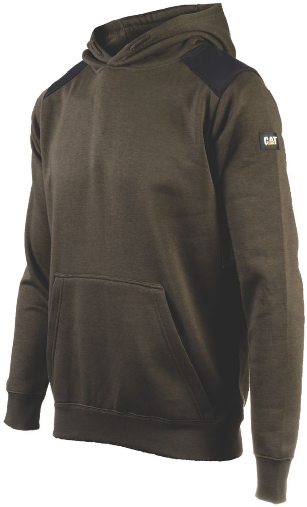 Image of CAT Essentials Hooded Sweatshirt Army Moss Large 42-45" Chest 