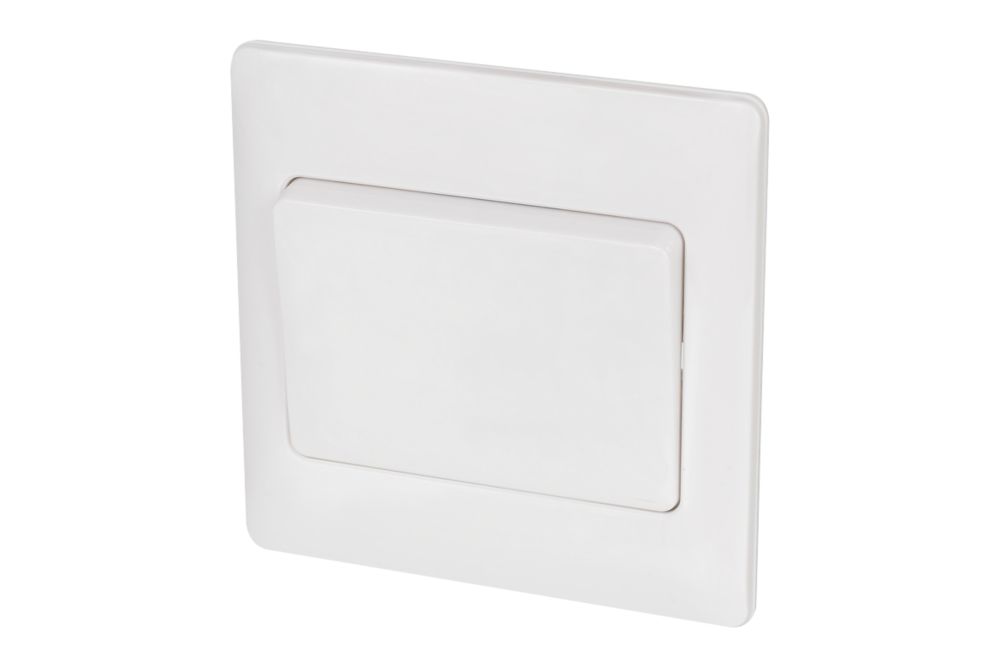Image of Schneider Electric Ultimate Slimline 10AX 1-Gang 2-Way Light Switch White 