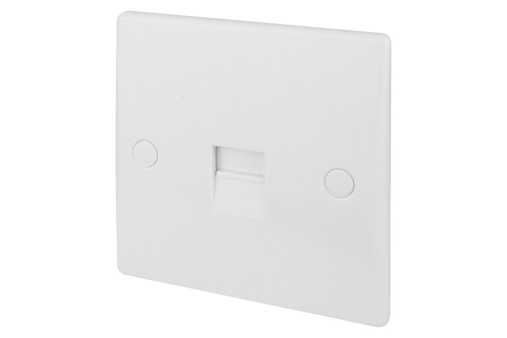 Image of Schneider Electric Ultimate Slimline Master Telephone Socket White 