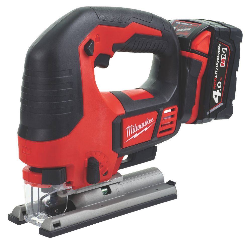 Image of Milwaukee M18 BJS-402C 18V 2 x 4.0Ah Li-Ion RedLithium Cordless Jigsaw 