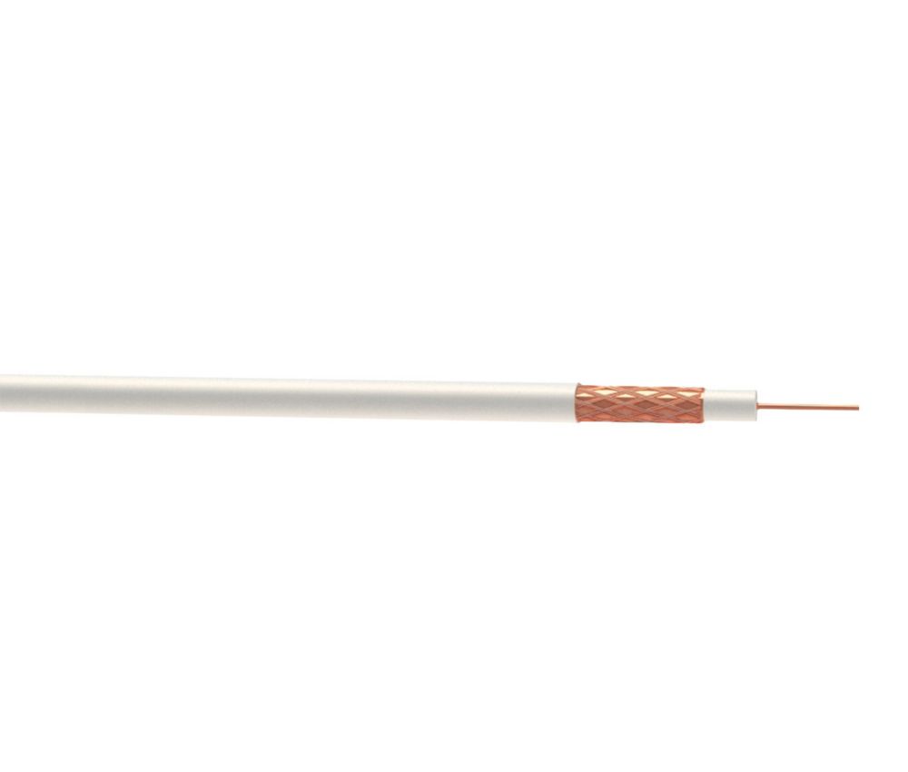 Image of Time GT100 White 1-Core Round Coaxial Cable 50m Drum 