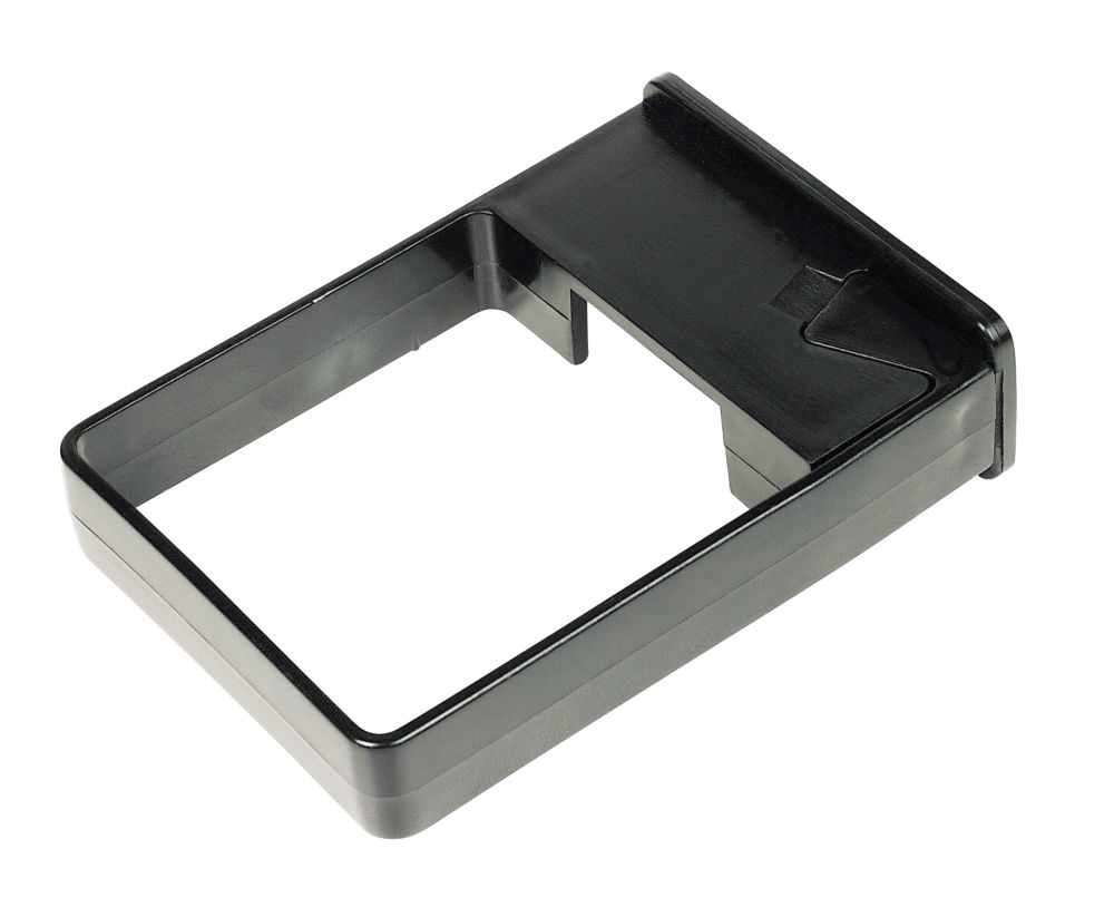 Image of FloPlast Square Line Square Easyfit Clip Black 65mm 10 Pack 