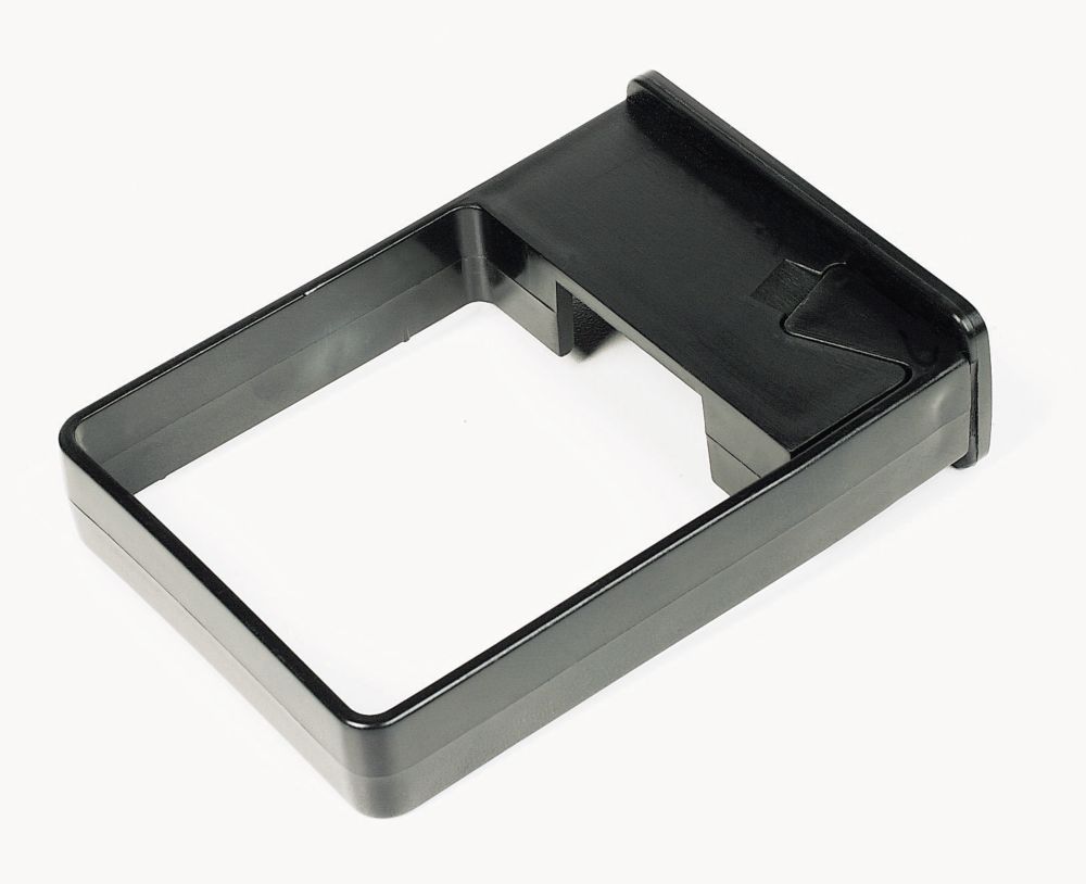 Image of FloPlast Square Line Square Easyfit Clip Black 65mm 10 Pack 