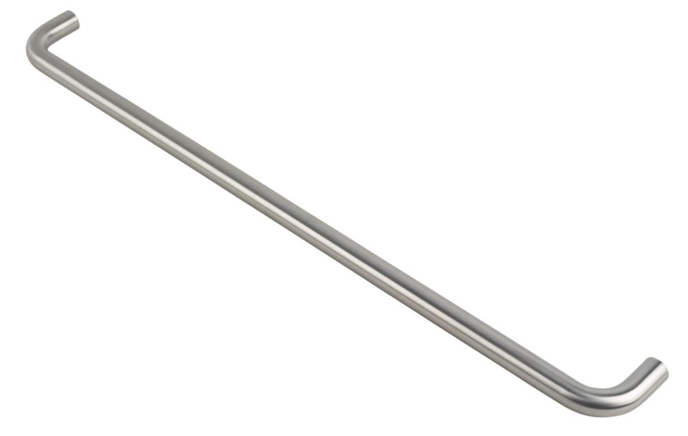 Image of Eurospec Fire Rated D Pull Handle Satin Stainless Steel 19mm x 619mm 
