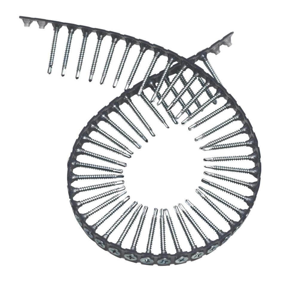 Image of Senco Phillips Countersunk Fine Thread Collated Thread-Cutting Drywall to Heavy Steel Screws 3.5mm x 25mm 1000 Pack 
