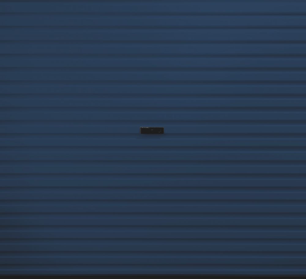 Image of Gliderol 6' 11" x 7' Non-Insulated Steel Roller Garage Door Navy Blue 