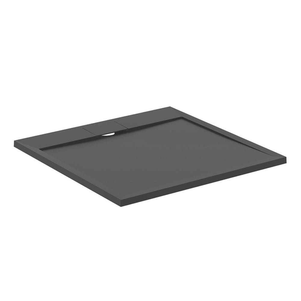 Image of Ideal Standard i.life Ultraflat S E8965FV Square Shower Tray Jet Black 900mm x 900mm x 30mm 