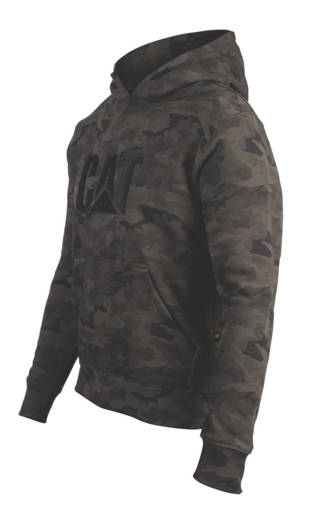 Image of CAT Trademark Hooded Sweatshirt Night Camo XX Large 50-52" Chest 