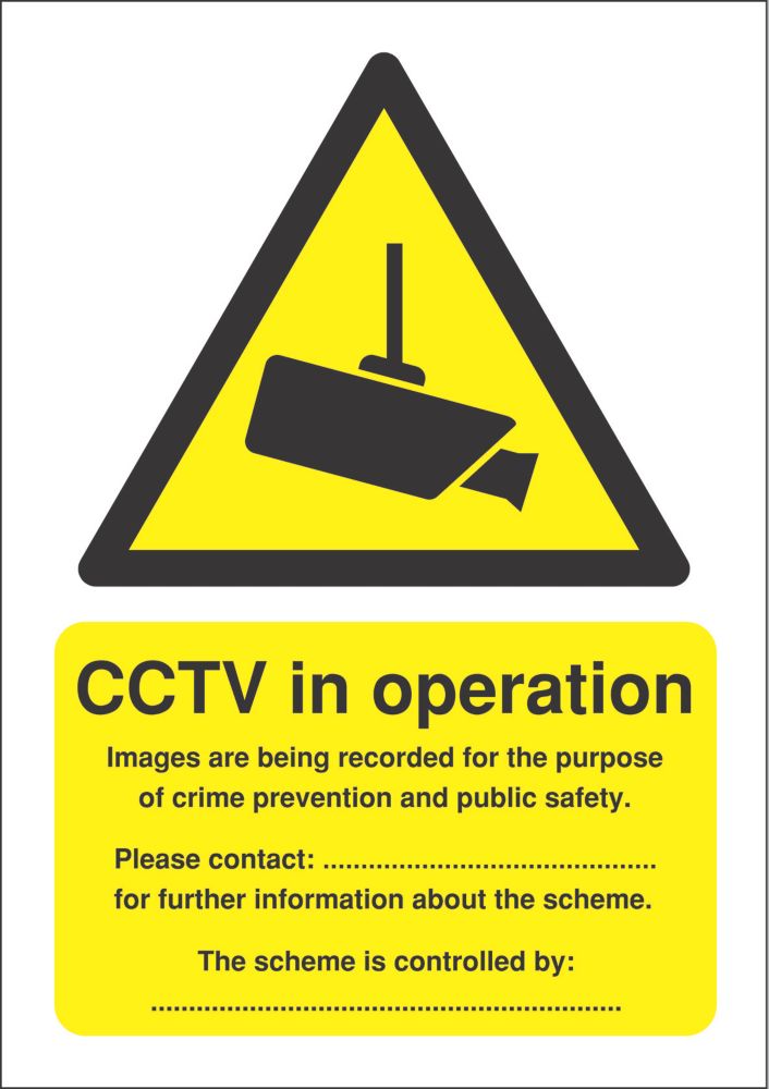 Image of Contact "CCTV in Operation" sign 420mm x 297mm 