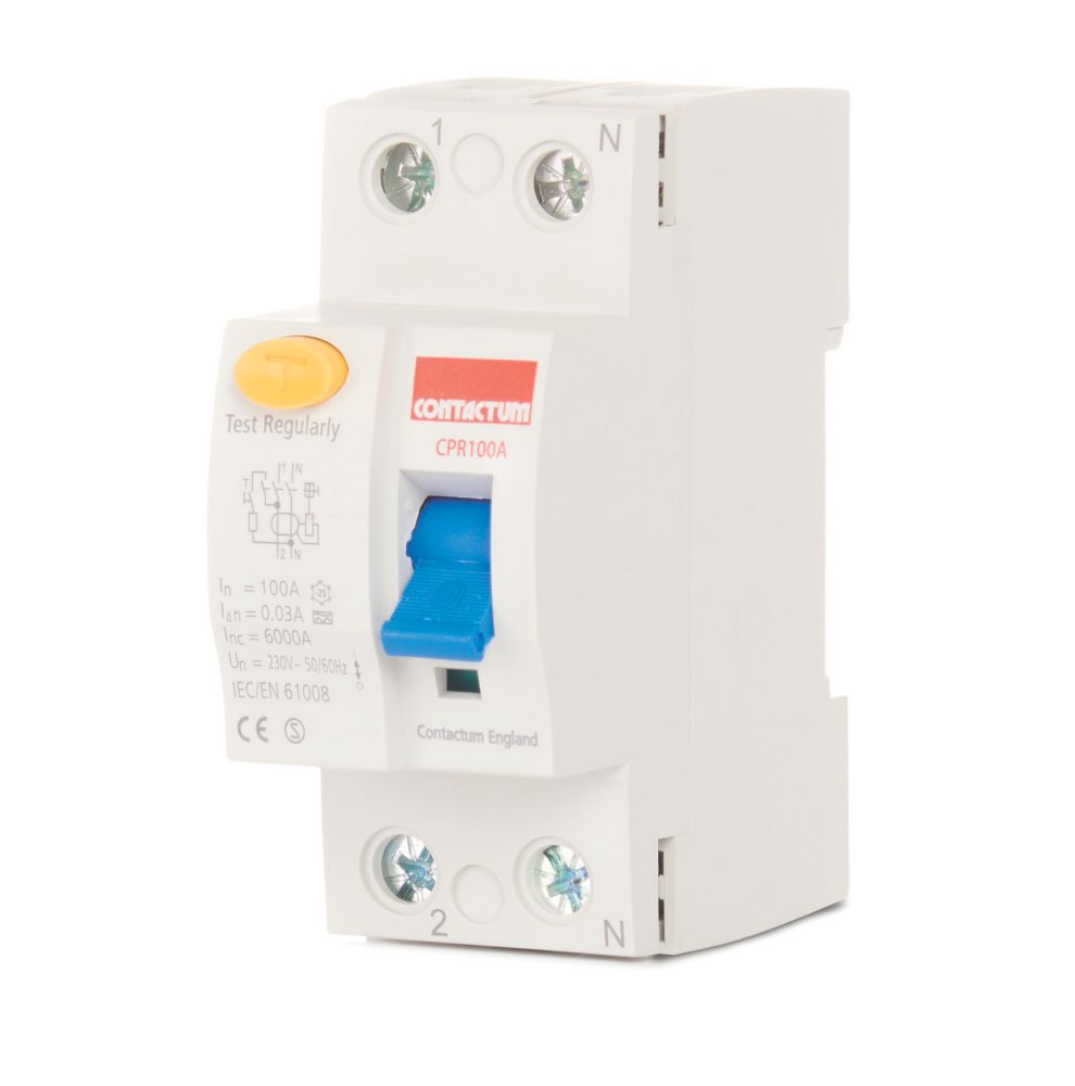 Image of Contactum Defender 100A 30mA DP Type A RCD 