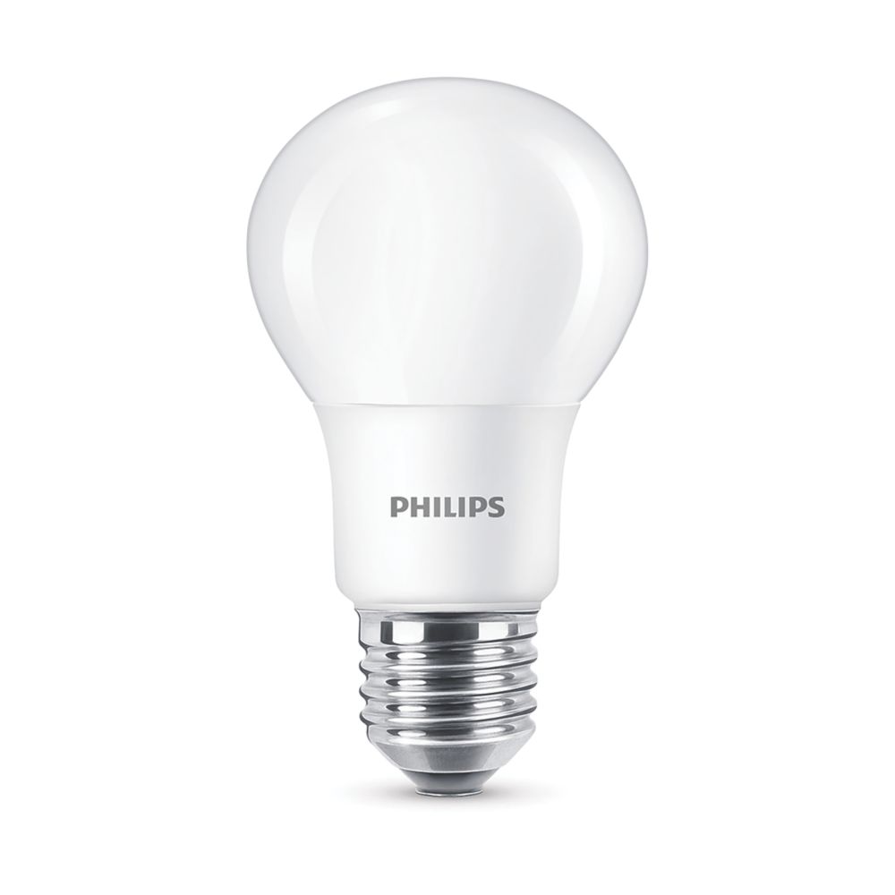 Image of Philips ES A60 LED Light Bulb 806lm 8W 6 Pack 