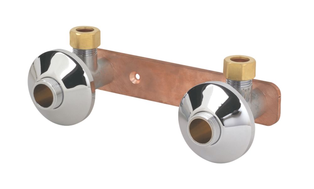 Image of Contemporary Bar Valve Fixing Kit Chrome 