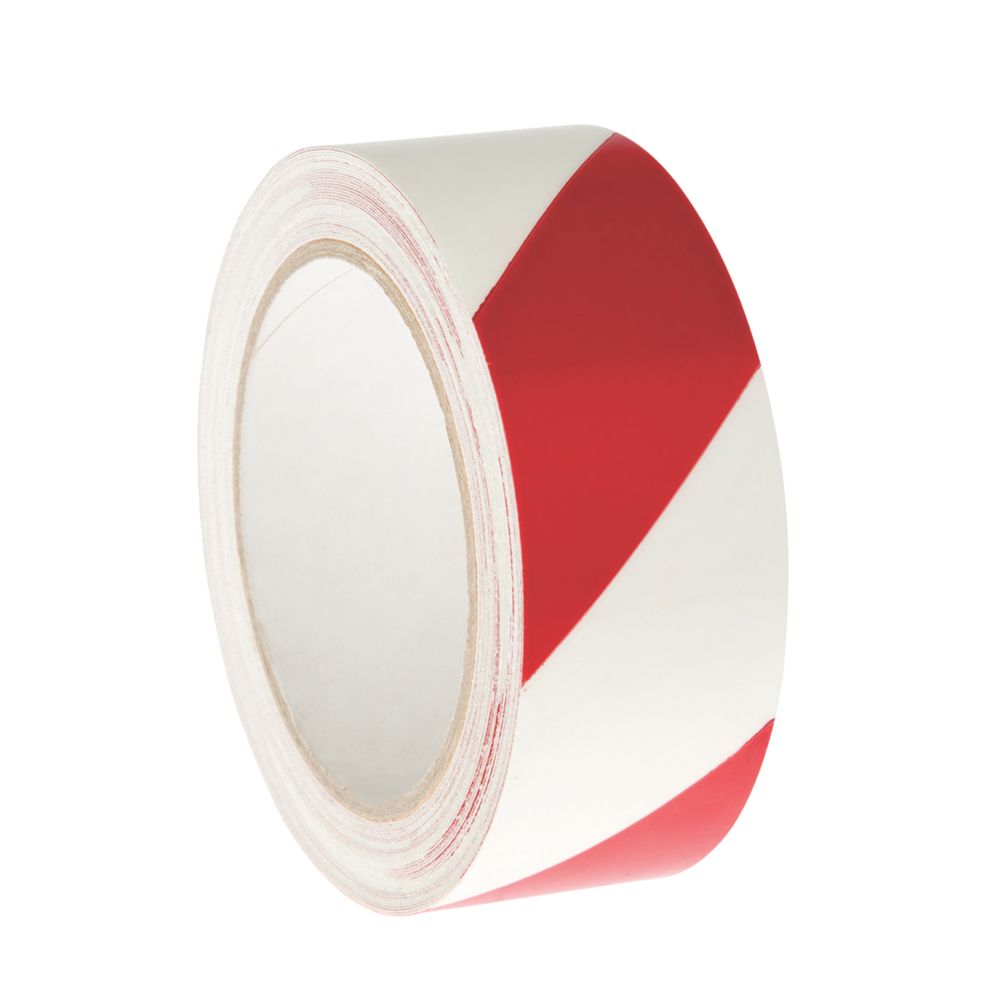 Image of Nite-Glo Chevron Safety Tape Luminescent / Red 10m x 40mm 