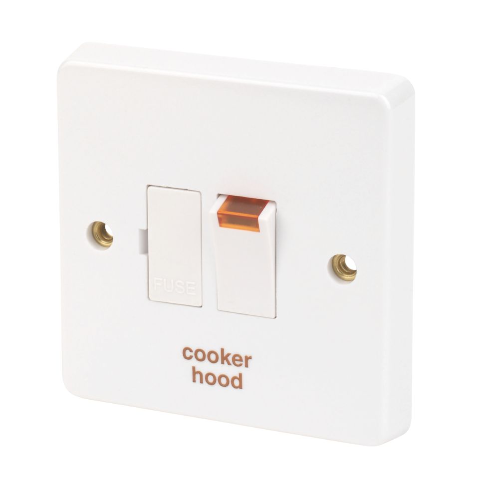 Image of Crabtree Capital 13A Switched Cooker Hood Fused Spur with Neon White 