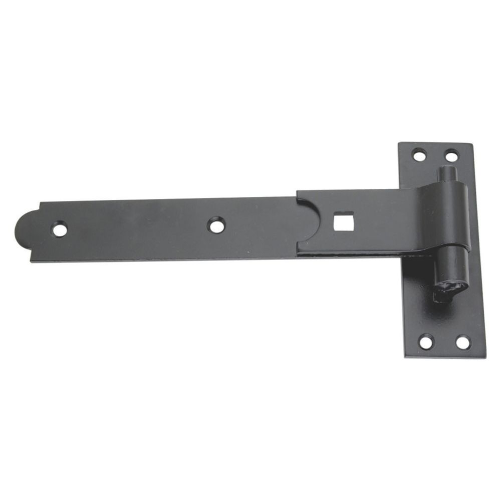 Image of Smith & Locke Black Powder-Coated Gate Hinge Straight Hook & Band 40mm x 250mm x 133mm 