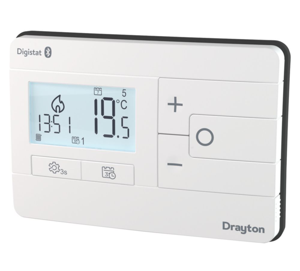 Image of Drayton Digistat 1-Channel Wired Universal Mains Thermostat with Optional App Control 